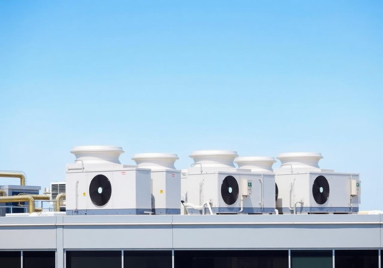Commercial rooftop HVAC units